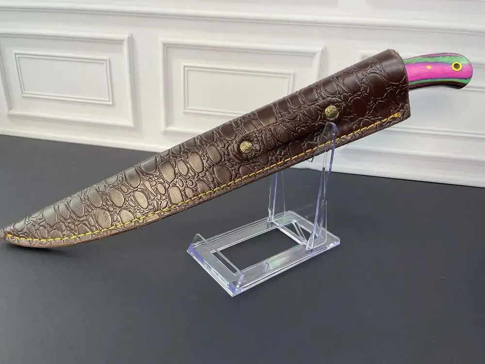 Purse or boot accessory . Custom Damascus Steel Knife.